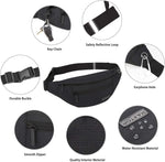MAXTOP Large Crossbody Fanny Pack with 4-Zipper Pockets,Gifts for Enjoy Sports Festival Workout Traveling Running Casual Hands-Free Wallets Waist Pack Phone Bag Carrying All Phones