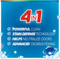 Purex 4-in-1 Oxi Power + Odor Fighter Laundry Detergent Pacs, Fresh Morning Burst, 56 Count