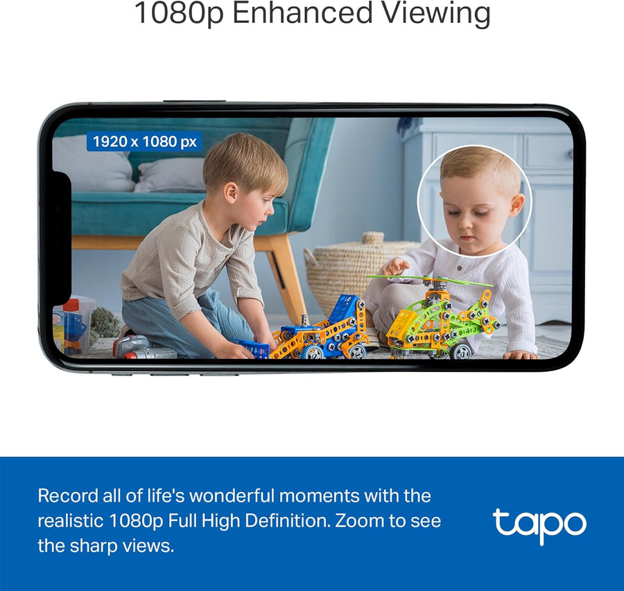 Tapo 1080P Indoor Security Camera for Baby Monitor, Pet Camera w/Motion Detection, 2-Way Audio, Night Vision, Cloud & SD Card Storage, Works w/Alexa & Google Home, Plug-in, C101