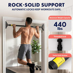 Squatz Adjustable Doorway Pull-Up Bar with Level and Locking Mechanism