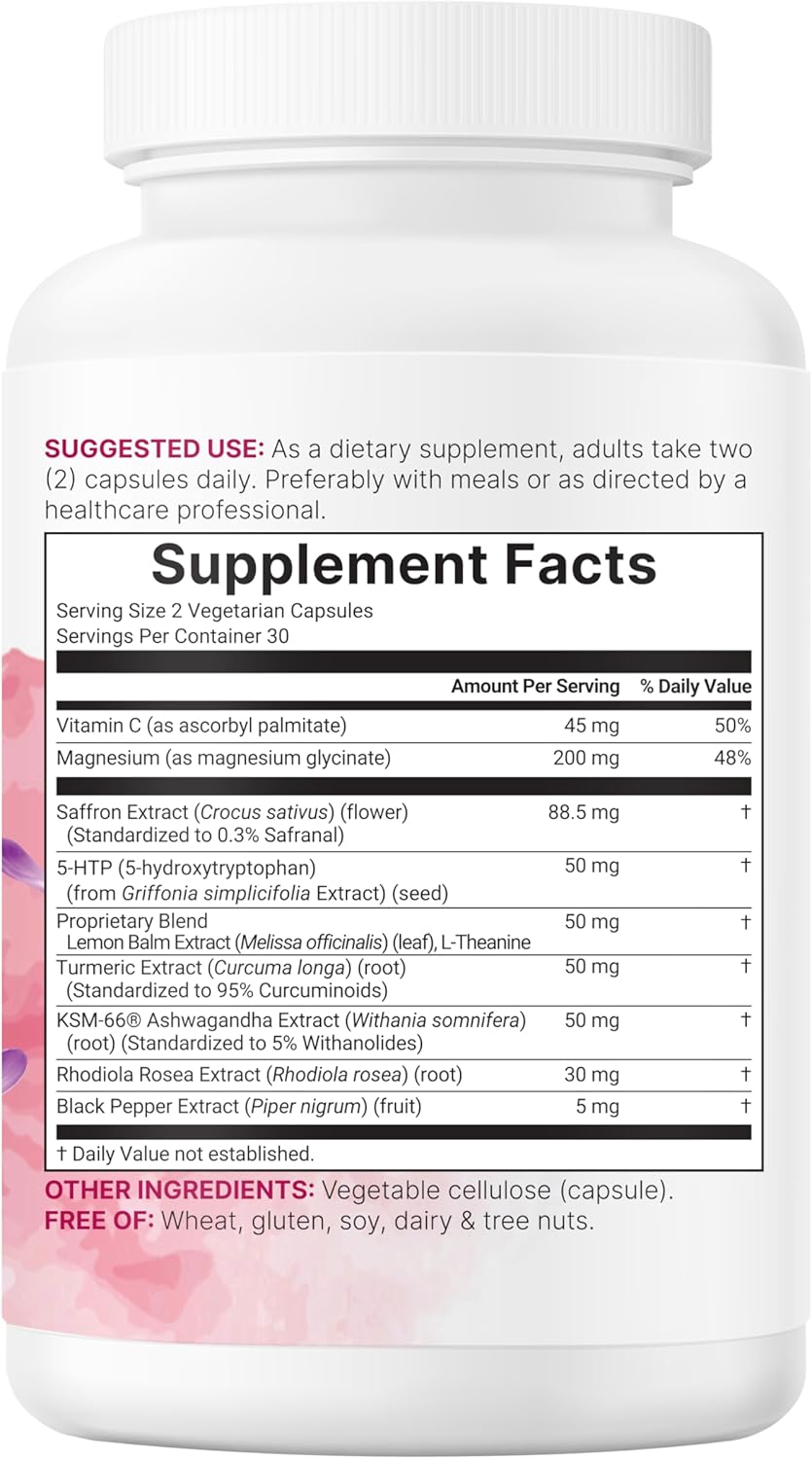 Micro Ingredients Saffron+ Advanced Supplements, 60 Veggie Capsules