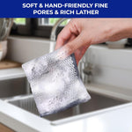 12 PCS 3-Layer Non-Scratch Multipurpose Steel Wire Dishcloths - Reusable Quick-Dry Odor-Free Scrub Cloths for Dishes, Kitchen Cleaning Cloths for Cookware, Sinks, Stove Tops(7.87X7.87)