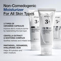 ANUA 3 Ceramide Panthenol Moisture Barrier Cream, Hydrating Face Moisturizer for Normal Skin, Panthenol, Ceramide, Centella for Skin Barrier Non Comedogenic, Korean Skincare (100ml/ 3.38 fl. oz.)