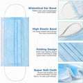 100 Pack Medical Disposable Face Masks for Protection 3 Layers Safety Face Masks
