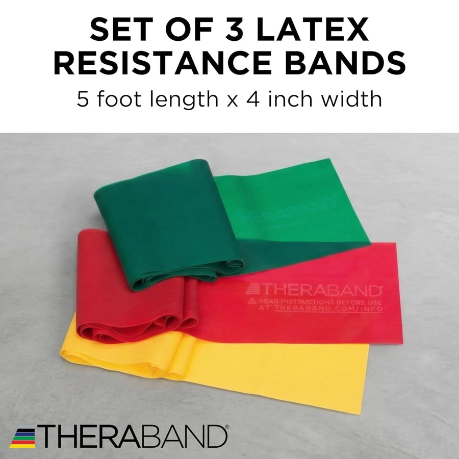 THERABAND Resistance Bands Set - Beginner Kit, Latex Strength Training Bands