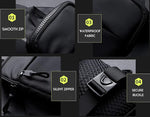Simptech Mini Crossbody Sling Bag Chest Bag Dual Pocket Water Resistant Fanny Pack Running Phone Holder for Men Women Workout Travelling