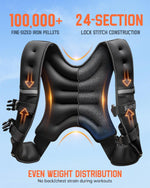 Renoj Weighted Vest for Fitness: 6lb-20lb Fixed Weights, Reflective Strips, Storage Pocket