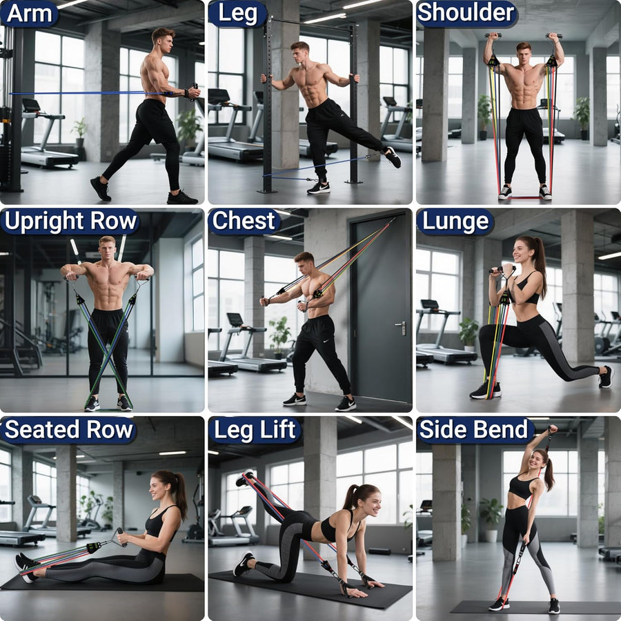 Readaeer Resistance Bands - Exercise Bands for Workout, Fitness, Strength Training