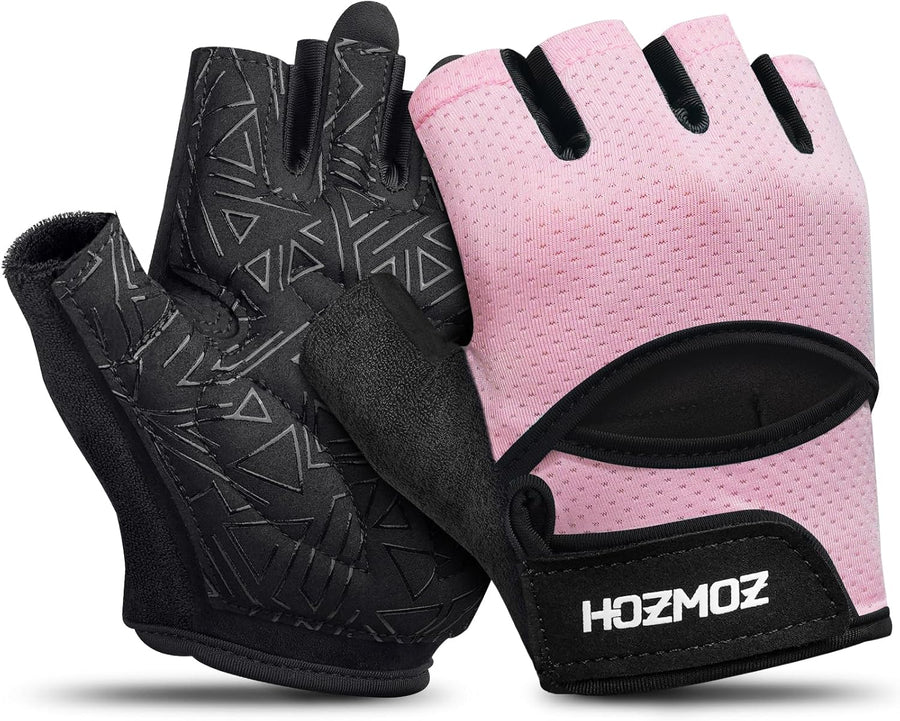 HOZMOZ Ventilated Workout Gloves w/ Full Palm Protection