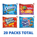 Nabisco Classic Mix Variety Pack, OREO Mini, CHIPS AHOY! Mini, Nutter Butter Bites, RITZ Bits Cheese, 20 Snack Packs
