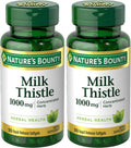 Nature's Bounty Milk Thistle 1000mg, Herbal Health Supplement, Daily Supplement, Gluten Free, Rapid Release Softgels, 50 Ct