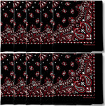 The Peacock Crew Premium Soft Cotton Bandanas Pack for Men and Women Paisley 22 x 22 inches