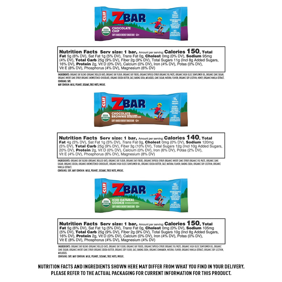 Zbar and Zbar Protein - Variety Pack - Made with Organic Oats - Non-GMO - Soft-Baked Energy Snack Bars and Crispy Protein Bars (16 Pack)