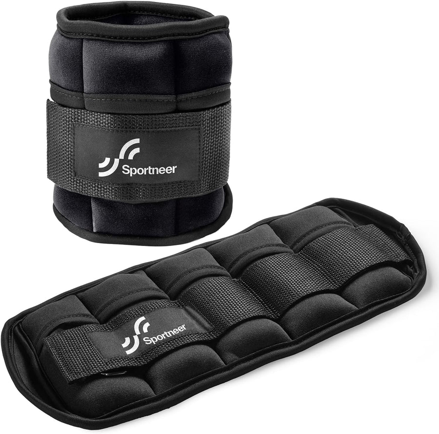 Sportneer Adjustable Ankle Weights 7 lbs - Strength Training for Yoga, Walking, Running
