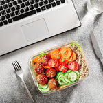 M MCIRCO 24-Piece Glass Food Storage Containers with Upgraded Snap Locking Lids,Glass Meal Prep Containers Set - Airtight Lunch Containers, Microwave, Oven, Freezer and Dishwasher