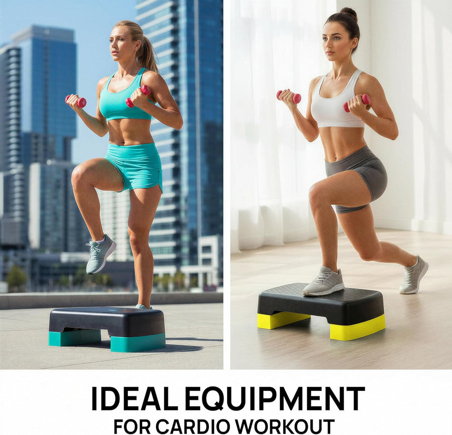 Yes4All Aerobic Exercise Step Platform - Compact Stepper for Cardio & Strength
