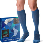 Knee Length Compression Socks for Women and Men, 15-20mmHg