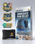 Sparthos Back Brace for Lower Back Pain - Immediate Relief from Sciatica, Herniated Disc, Scoliosis - Breathable + Lumbar Support Pad - For Men & Women - Fits 44–52″ Waist (Large, Check Size Chart)