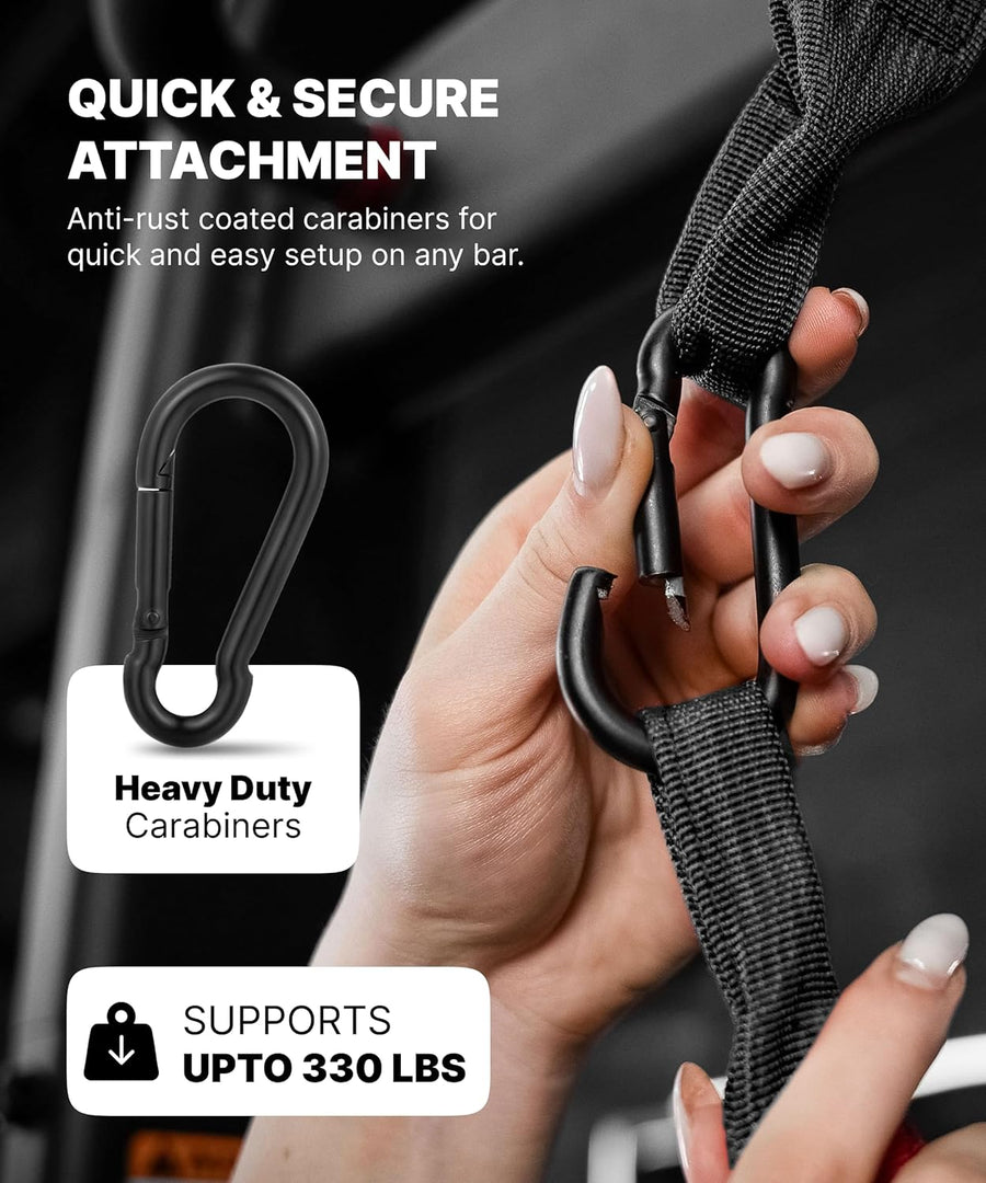 DMoose Fitness Hanging Ab Straps - Soft Padded Straps for Pull Up Bar Core Workouts