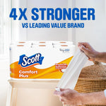 Scott ComfortPlus Toilet Paper, 12 Double Rolls, 231 Sheets per Roll, Septic-Safe, 1-Ply Toilet Tissue