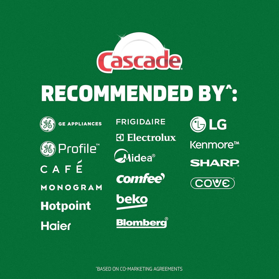 Cascade Free & Clear Dishwasher Detergent Liquid Gel, Dish Detergent, Dishwasher Soap, Lemon, 75oz