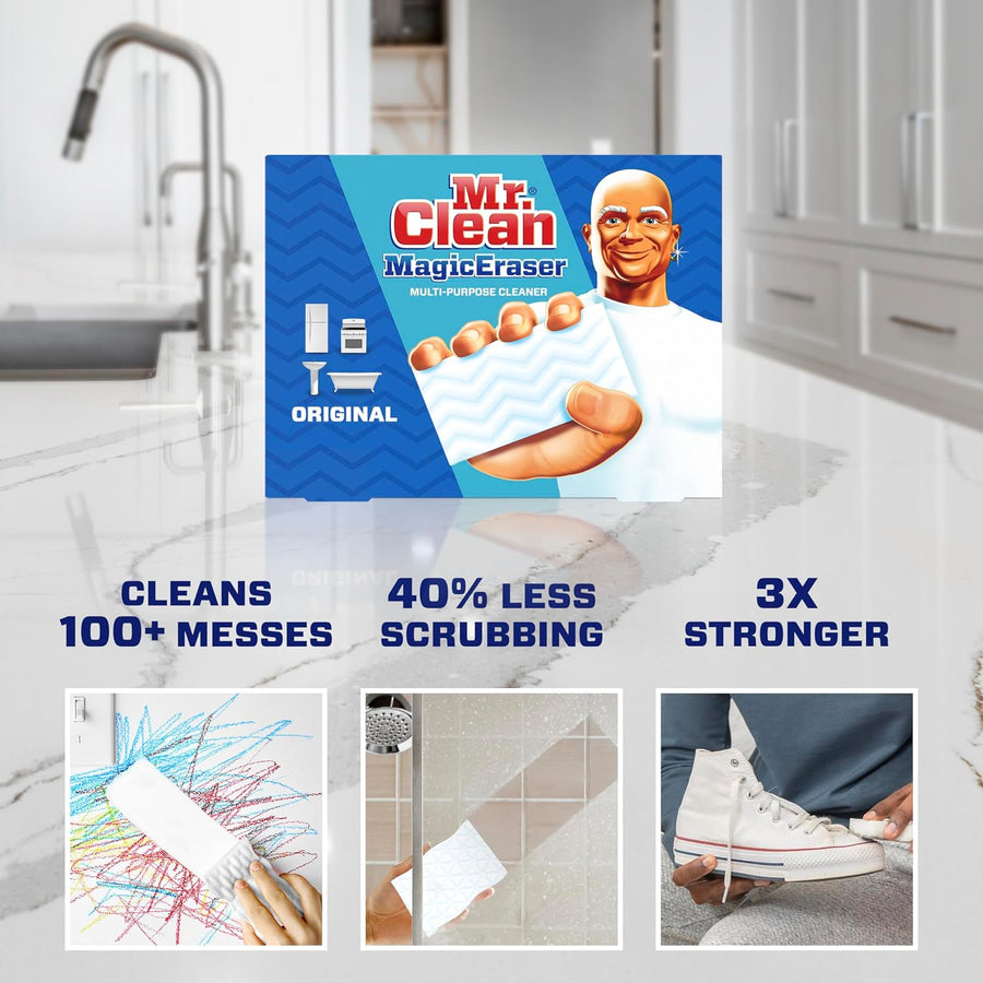 Mr. Clean Original Magic Eraser Cleaning Pads with Durafoam, 19 Count