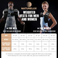 NATURELUX Weighted Vest for Men & Women - 5-30lbs Adjustable Weight Vest for Workouts, Running, Walking