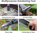 Hori Hori Garden Knife, Garden Tools with Sheath for Weeding, Planting, Digging, 7" Stainless Steel Blade with Cutting Edge, Full-Tang Wood Handle with Hanging Hole