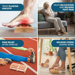 TheraFlow Wooden Foot Roller for Plantar Fasciitis Relief and Neuropathy Pain