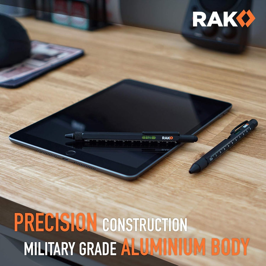 RAK Multitool Pen Gifts for Men, 2-Pack 11 in 1 Multitool Pen Set, Tech Cool Gadgets Stocking Stuffer Holiday Gifts for Dad, Husband, Grandpa, Him, EDC Tactical Pen Tool, Gift-Ready Box
