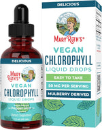 MaryRuth's Chlorophyll Liquid Drops | Clean Label Project Certified® | Vegan | Non-Diluted Liquid Chlorophyll| Mulberry Derived Supplement for Ages 14+ | Non-GMO | Delicious Minty Flavor | 2 Fl Oz