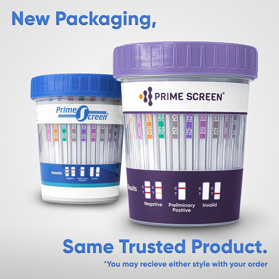 Prime Screen 14 Panel Urine Drug Test Cup - Instant Testing for 14 Drugs