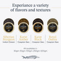 Overnight Guaranteed, BESTER Premium Russian Osetra Sturgeon Black Caviar - (8.8 oz-250g) - Malossol Ossetra Black Roe - Premium Quality, Traditional Style, Imported. Free blinis and 2 spoons.