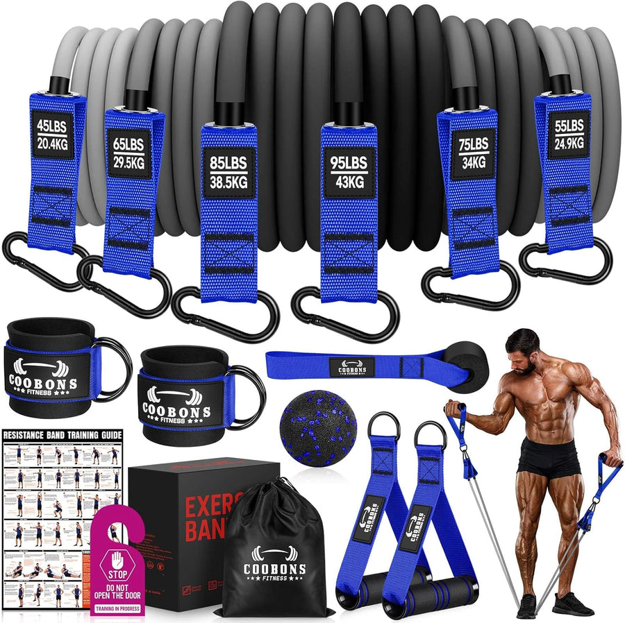 300LB Resistance Bands for Men - Heavy Duty Workout Bands with Handles