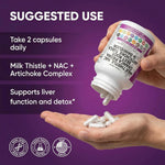 Clean Nutraceuticals Milk Thistle NAC Chanca Piedra Beet Root Artichoke Astragalus Dandelion Root - Liver Cleanse Detox & Repair Supplement Plus TUDCA Choline & Ginger - 1Pack