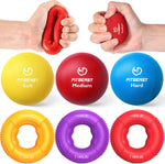 FitBeast Grip Strength Trainer - 6-Piece Hand Therapy Set for Strength, Recovery & Stress Relief