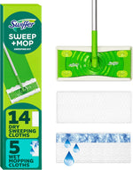 Swiffer Sweeper 2-in-1 Dry + Wet Floor Mopping and Sweeping Kit, Multi-Surface Kit for Floor Cleaning, Kit Includes 1 Sweeper, 14 Dry Sweeping Cloths, 5 Wet Mopping Cloths