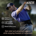 Copper Fit X-Back Brace for Lower Back Pain, Lumbar Support, Herniated Disc, Sciatica, Arthritis – Adjustable, Breathable Design - for Men and Women (Large/XLarge)