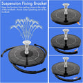 AISITIN 3.5W Solar Fountain Pump for Water Feature Outdoor DIY Solar Bird Bath Fountain with Multiple Nozzles, Solar Powered Water Fountain for Garden, Ponds, Fish Tank and Aquarium
