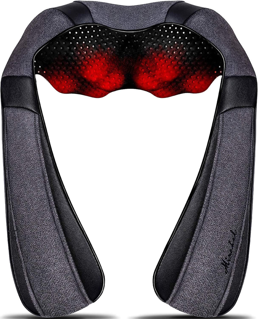 Mirakel Shiatsu Neck Massager for Deep Tissue Pain Relief with Heat