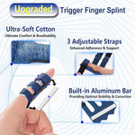 RonJea Trigger Finger Splint: Adjustable Support Brace for Middle/Ring/Index/Pinky/Thumb