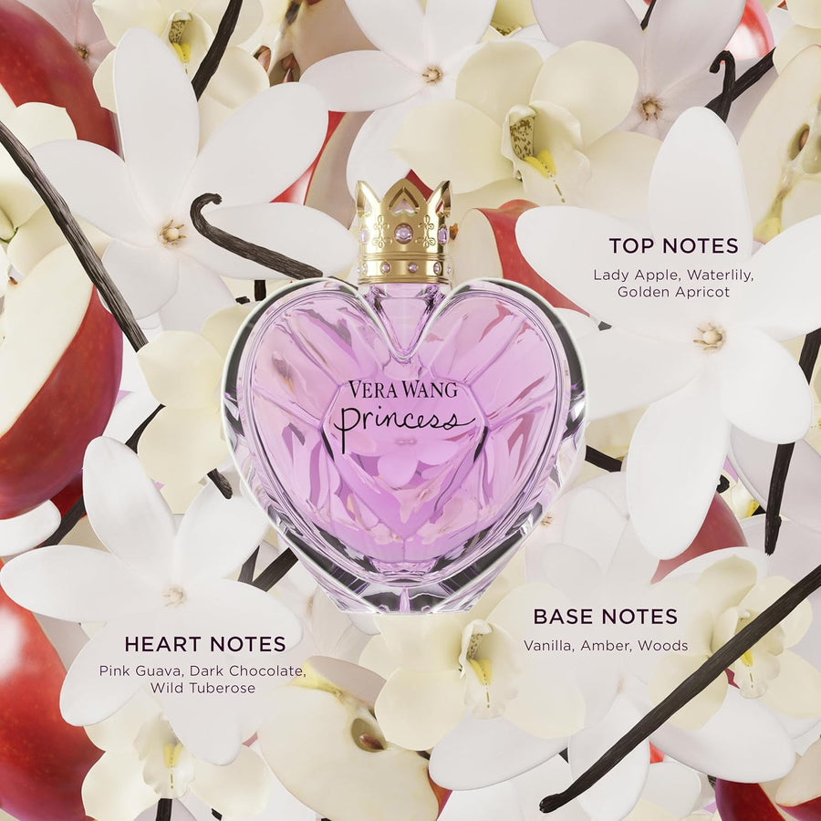 Vera Wang Princess Eau de Toilette 3.4 fl oz (Pack of 1), Notes of Apple, Quava, and Vanilla, Women's Fragrance, Long Lasting, Everyday Fragrance, Travel Size