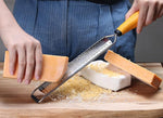Deiss PRO Citrus Lemon Zester & Cheese Grater — Parmesan Cheese, Lemon, Ginger, Garlic, Nutmeg, Chocolate, Vegetables, Fruits - Razor-Sharp Stainless Steel Blade + Protect Cover - Dishwasher Safe