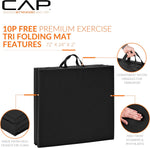 CAP Barbell 2-Inch Folding Anti-Tear Exercise Mat, Multiple Colors