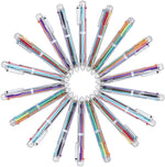 Favide 22 Pack 0.5mm 6-in-1 Multicolor Ballpoint Pen,6-Color Retractable Ballpoint Pens for Office School Supplies Students Children Gift,Kids Party Favors