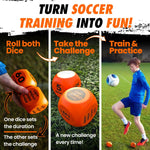 Soccer Kick Up Training Dice (2 pcs) - Soccer Gifts for Boys 8-12 Juggling Skills Game - Training Equipment Accessories (Kick UP DICE)