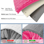 Smiry Luxury Chenille Bathroom Rugs 30x20, Extra Soft and Absorbent Shaggy Bath Mat, Machine Washable, Non-Slip Plush Carpet Runner for Tub, Shower, and Floor, Home Decor Accessories, Hot Pink