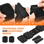 Adjustable Wrist & Ankle Weights for Home Workout, Running, Yoga, Strength Training