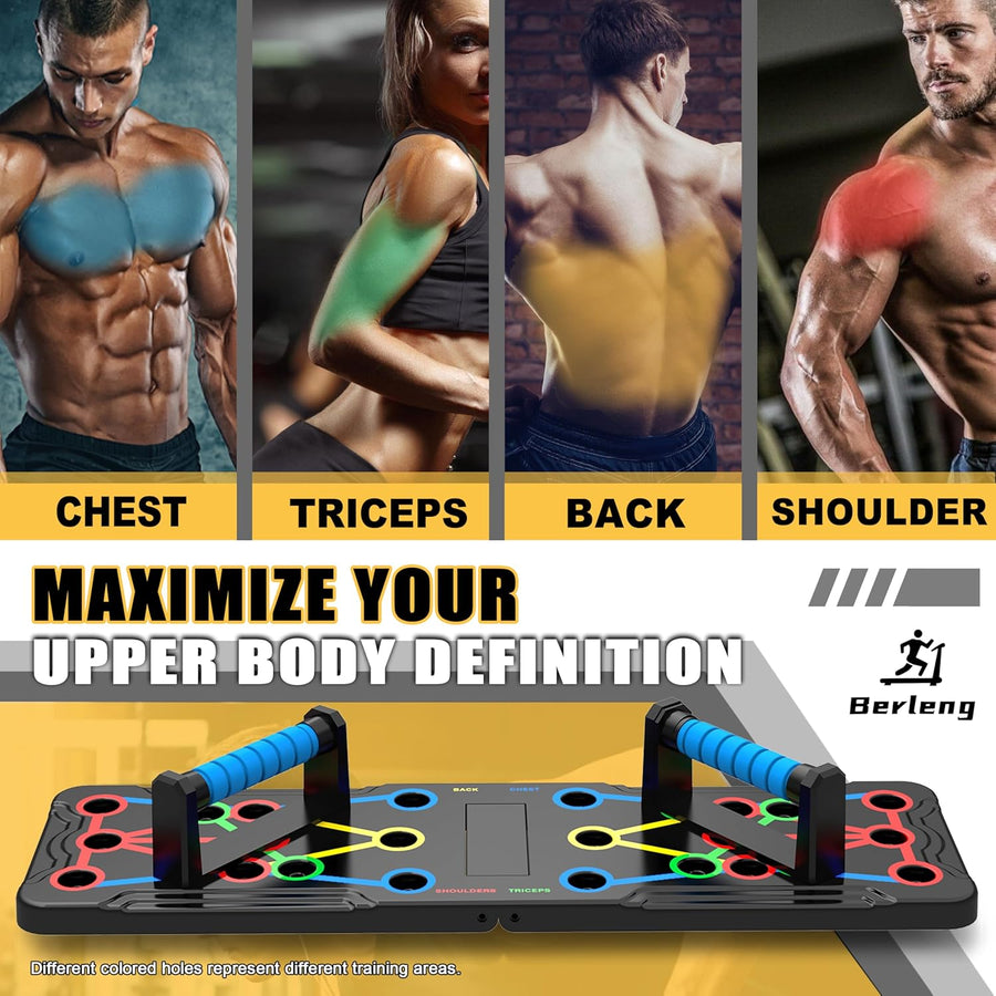 IUT Fitness 15-in-1 Push Up Board for Full-Body Workout Equipment