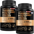 4-in-1 Turmeric Joint Support Supplements with Garlic and BioPerine - 2360 mg High Potency Herbal Blend for Mobility, Everyday Flexibility, Digestive Comfort, and Active Aging Support (120ct)